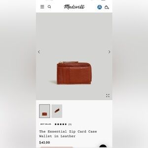 Madewell card case/wallet